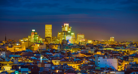 Obraz premium The Skyline of Madrid