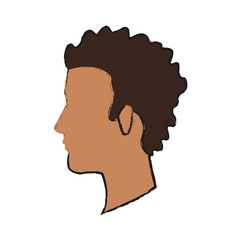 man face cartoon icon over white background. colorful design. vector illustration