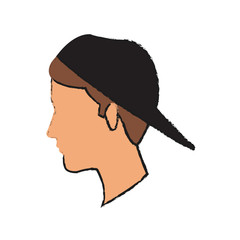 man face cartoon icon over white background. colorful design. vector illustration