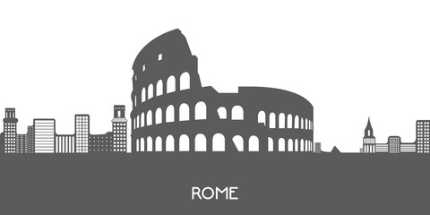 Isolated cityscape of Rome