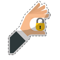 security or privacy related icons image  sticker vector illustration design 
