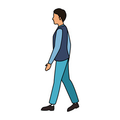 man cartoon icon over white background. colorful design. vector illustration