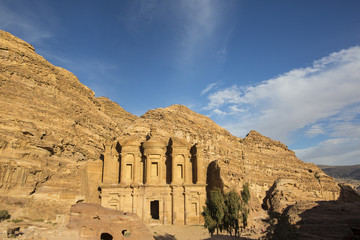 Ancient abandoned rock city of Petra in Jordan tourist attraction