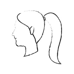 woman face cartoon icon over white background. vector illustration