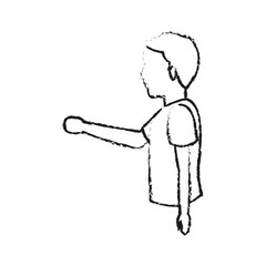 man cartoon icon over white background. vector illustration