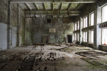 Fototapeta na wymiar Gym in Chernobyl