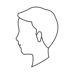 man face cartoon icon over white background. vector illustration