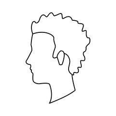 man face cartoon icon over white background. vector illustration