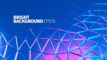 Bright background. Toxic metal surface. Glossy banner