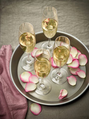 glasses of champagne
