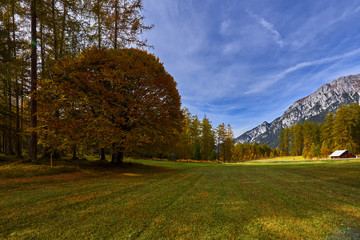 Autumn in the alps, Austria around the village Sillian