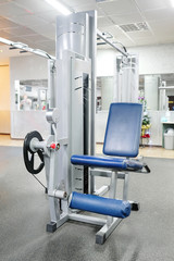 Interior of a fitness hall with fitness equipment