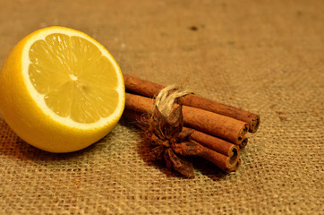 lemon, cinnamon and thyme