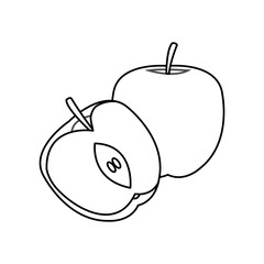 apple fruit icon over white background. vector illustration