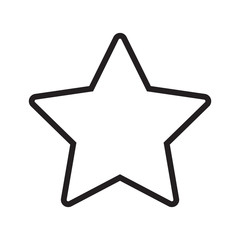 Line icon star isolated on white background. Vector illustration.