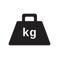 Flat icon weight isolated on white background. Vector illustration.
