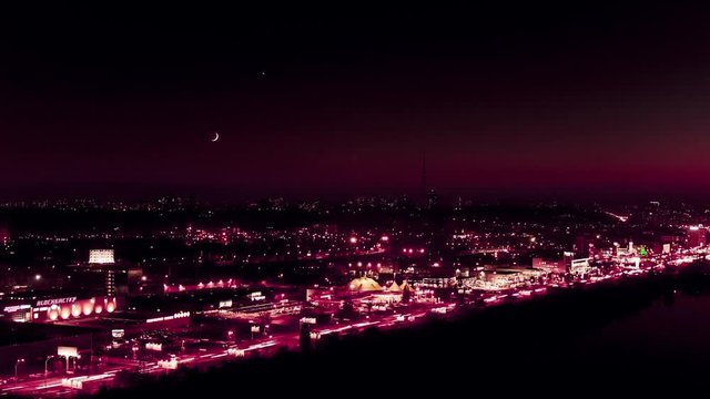 Night city moon decline