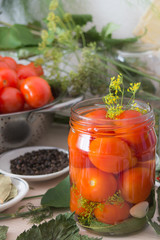 Marinating tomatoes cherry in with all ingredients