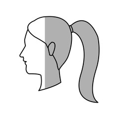 woman face cartoon icon over white background. vector illustration