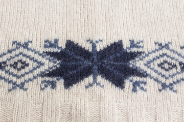 Pattern on a Knitted Wool Sweater
