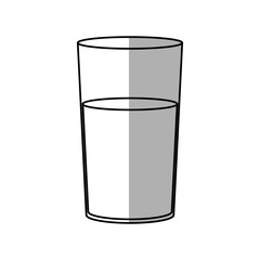 water glass icon over white background. vector illustration