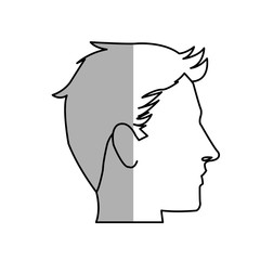 man face cartoon icon over white background. vector illustration