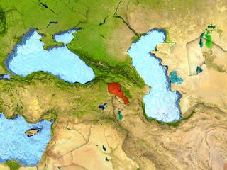 Armenia in red