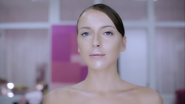 make-up artist doing make-up fashion