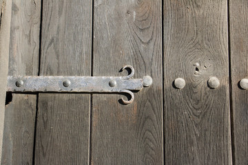 Hinges on an old door