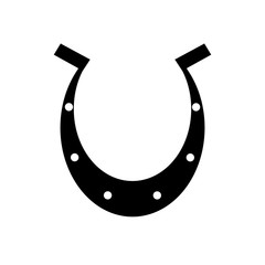 silhouettest patrick day horseshoe lucky symbol vector illustration eps 10
