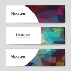 Naklejka premium Abstract vector layout background set. For art template design, list, page, mockup brochure theme style, banner, idea, cover, booklet, print, flyer, book, blank, card, ad, sign, sheet,, a4.