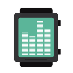 smart watch music frecuency vector illustration eps 10
