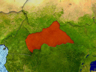 Central Africa in red