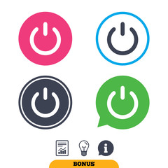 Power sign icon. Switch on symbol.