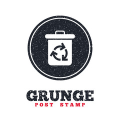 Recycle bin icon. Reuse or reduce symbol.