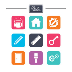 Repair, construction icons. Service signs.