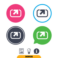 Action sign icon. Share symbol.