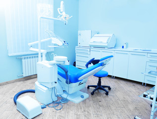 Interior of dental room in modern clinic