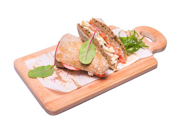 Tasty restaurant food on a white background. Fresh food prepared by chefs