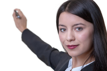 business woman with marker pen