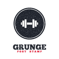 Dumbbell sign icon. Fitness symbol.