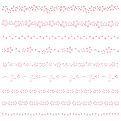 さくらの罫線　デザイン素材