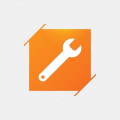 Wrench key sign icon. Service tool symbol.