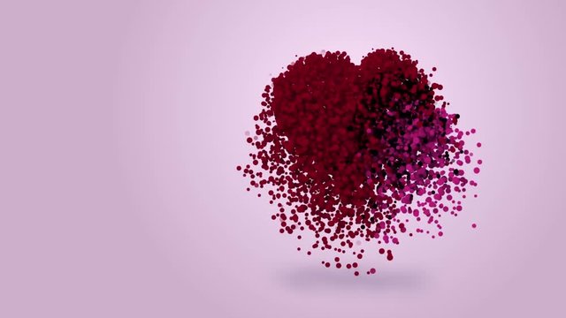 particles hearts - abstract valentine's day animation ( valentine , banner , love , wedding )