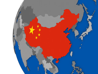 China on globe