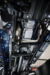 Fototapeta premium Under-carriage of a pick-up truck