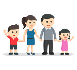 Obraz na płótnie Canvas happy family color illustration design