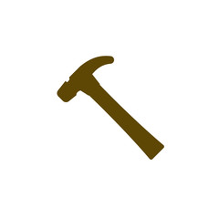 Hammer flat style vector icon