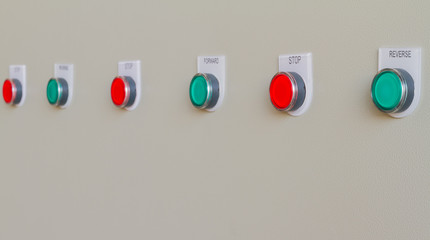 Switch button on control panel of machine.