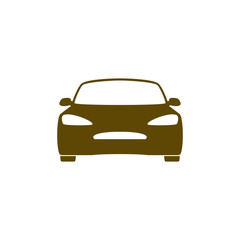 Flat paper cut style icon of a car